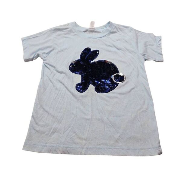 Bella +Canvas flip sequin Easter Bunny shirt 4t - Picture 1 of 4